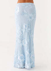 Radiate Maxi Skirt Blue