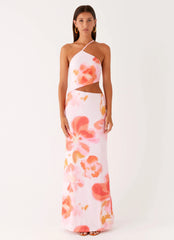 Riano Cut Out Maxi Dress Blushing Blossom