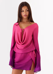 Rafaella Mini Dress Fuchsia Violet Ombre