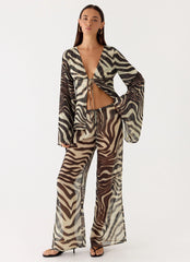 Jadia Flared Pants Zebra
