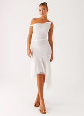 Huntah Midi Dress Ivory