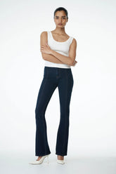Clio Paneled Flare Jeans Indigo Blue