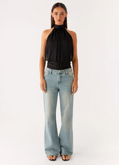 Willow Chiffon Top Black