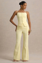 Jada Lemon Tailored Flared Leg Trousers