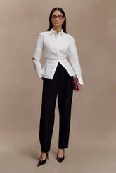Olie Barrel Leg Suiting Pants Black