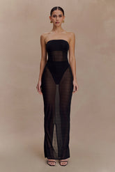 Aoife Mesh Maxi Skirt Black