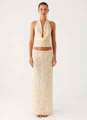 Bling It On Cowl Top Ivory