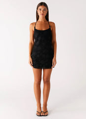 Sunset Glow Mini Dress Black