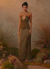 Mavie Maxi Skirt Khaki