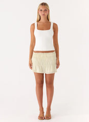 Ellia MinI Skirt Ivory