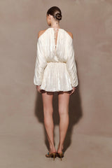 Minna Halter Mini Dress Opal White