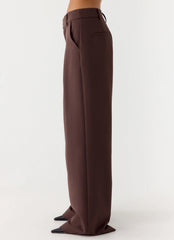Sora Low Rise Pant Dark Chocolate
