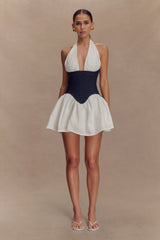 Merlyn Denim Cotton Mini Dress Indigo Blue