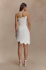 Atenea Satin Mini Dress White