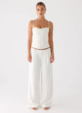 Samuel Low Rise Suiting Pants White