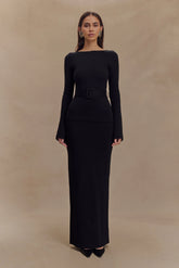Kyle Knit Maxi Skirt Black