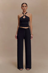 Ramona Modal Straight Leg Pant Black