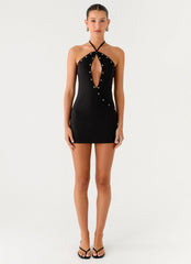 Off The Bass Mini Dress Black