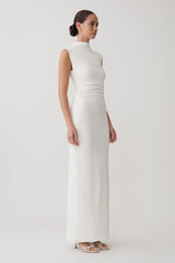 Elliot High Neck Sleeveless Maxi Dress White