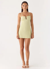 Leah Halter Mini Dress Sage