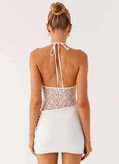 Enchant Lace Mini Dress Ivory