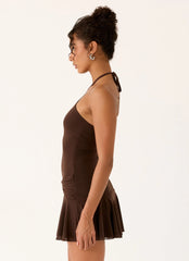 Elektra Mini Dress Chocolate