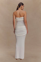Elora Strapless Knit Maxi Dress Ivory
