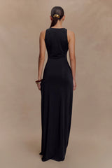 Kaiden Slinky Beaded Maxi Dress Black