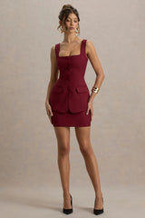Maci Berry Tailored Square Neck Mini Dress