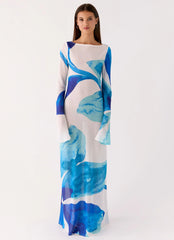 Lorde Maxi Dress Cerulean Bloom