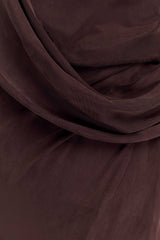 Lorieanne Draped Maxi Dress Dark Chocolate