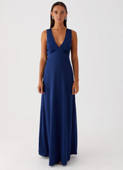 Winnie Cowl Back Maxi Dress Navy