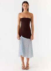 Schell Midi Dress Chocolate Dot