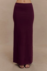 Miles Knit Maxi Skirt Plum