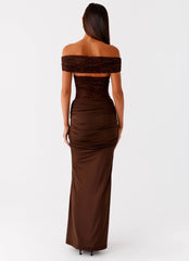 Either Way Maxi Dress Chocolate