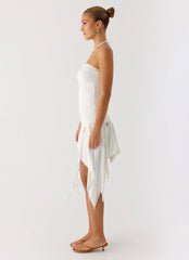 Khalida Jersey Halter Mini Dress White
