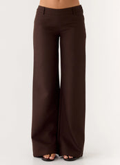Hot as Ice Low Rise Pants Chocolate