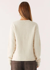 Vera Knit Cardigan Ivory