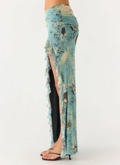 Lloyd Maxi Skirt Aqua Blur