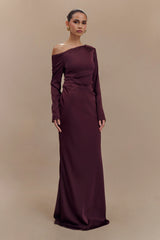 Avery Long Sleeve Maxi Dress Plum