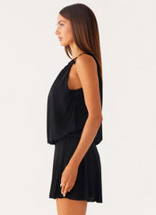 Makes Sense Mini Dress Black