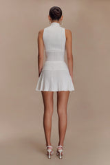 Indy Pointelle Knit Mini Skirt Ivory