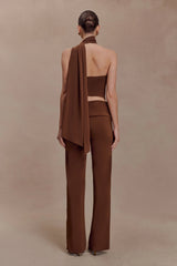 Lydia Slinky Straight Leg Pants Chocolate