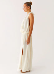 Narlah Halter Maxi Dress Ivory