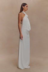 Rosalia Cowl Neck Maxi Dress White