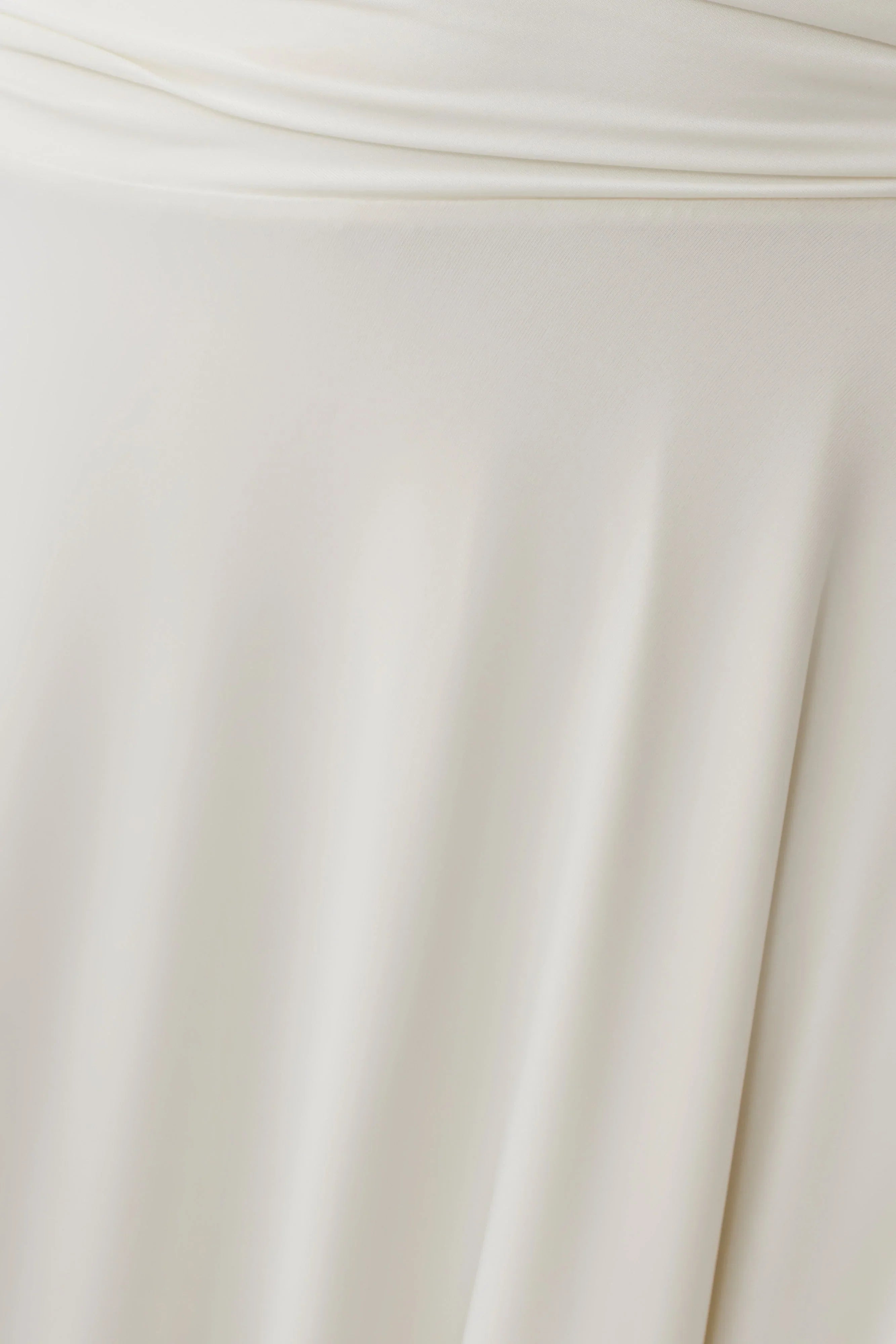 Luu Slinky Midi Skirt Ivory
