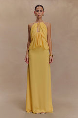 Korra Chiffon Halter Top Butterscotch