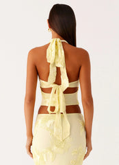Radiate Halterneck Top Yellow