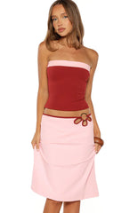 Orlanda Pink Strapless Contrast Top PRE ORDER
