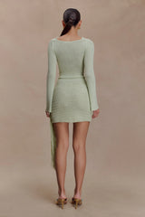 Terrymae Crochet Mini Skirt Pastel Green